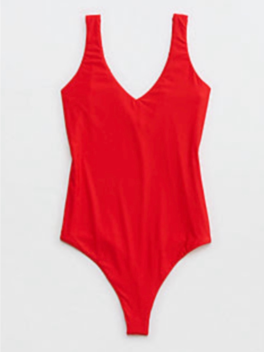 aerie Red V-Neck Bodysuit